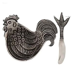 Global Market 2 Piece Rooster Bowl W/Spreader Set